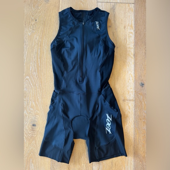 Zoot Ultra Black Swimskiin Compression Bodysuit with Padding Triathlon S - Picture 8 of 8